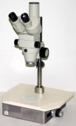 NIKON TRINOCULAR STEREOZOOM MICROSCOPE WITH BASE, MODEL SMZ-2T
