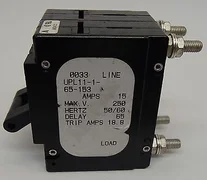 AMAT 0680-01101 2-Pole 15A Airpax UPL11-1-65-153 Trip Amps 18.8 Circuit Breaker