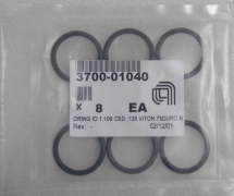 AMAT, Black O-Ring, 3700-01040, 1.109 CSD .139 Viton 75 Duro Blk, Lot of 8, NIP
