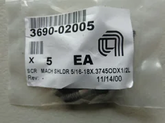 5PCS APPLIED MATERIALS 3690-02005 SCR MACH SHLDR 5/16-18 X .3745 OD X 1/2 L