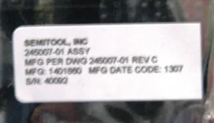 Semi Tool 245007-01 BRD Assy Analog Sensor Interface, New, Sealed.