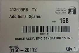 Applied Materials; Cable Assy, EMO Generator 1/2  INT  0150-20112
