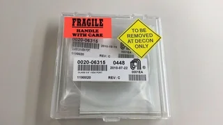 Applied Materials 0020-06315 Quartz Glass 3.6" View Port REV:C