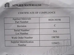 Applied Materials (AMAT) 0020-30198 Tube external tapered