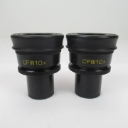 NIKON CFW10X FN18 23MM DIOPTER ADJUSTABLE MICROSCOPE EYEPIECE PAIR -CFW 10X