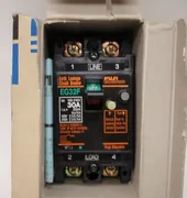 AMAT 0680-01375  30 Amp 2-Pole 100 - 240 VAC Earth Leakage (30ma trip) C Breaker