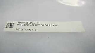 TOKYO ELECTRON LIMITED 3D05-250025-11 RING SHIELD UPPER STRAIGHT
