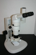 Nikon SMZ-800 Trinocular Stereozoom Microscope 10-63X on Rack Stand - Nice