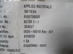 AMAT 0020-46518 SEAL, 200MM 5 ZONE PROFILER