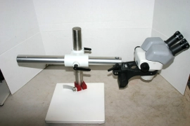 Nikon SMZ-645 Stereozoom Microscope 8-50X on Heavy Boom Stand - Nice #2