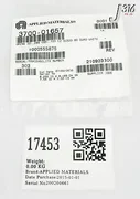 17453 APPLIED MATERIALS ORING ID .299 CSD .103 CHEMRAZ 90 DURO W 3700-01657