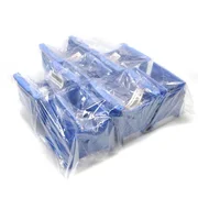Lot of 7 NEW Fluoroware PA182-50MB Blue Poly 5" Wafer Boats/Carriers 125mm