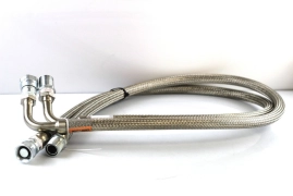 Lot of 2 AMAT Applied Materials 3400-01377 & 01376 Helium Flex Hose 130cm