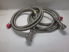 AMAT 0190-01998 Braided SS Hose Assy SH4-62 quick coupling -6 ORFS 80" OAL (2 Ea