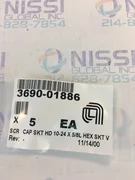 5PCS AMAT 3690-01886 SCR CAP SKT HD 10-24 X 5/8L HEX SKT V