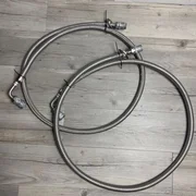 2 CTI Cryogenics Flexible Braided Stainless Helium Line Hoses 311-6303 (7FT)