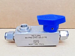 AMAT 0190-01189 Return Valve 6A-PR6-EPRT-SS-2770 Wilth Sensor adapter