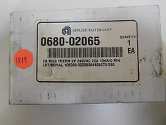 0680-02065, AMAT, CB MAG THERM 2P 240VAC 20A 10KAIC RING-LUG W/SHUNT TRIP