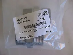 AMAT Pipe Nipples 3300-00841 (lot of 2) FTG Hex 1-1/4NPT, 2.41" LG SST, New