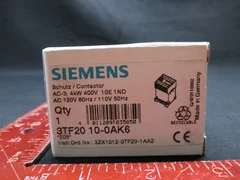 Applied Materials 1200-01134 Siemens 3TF2010-0AK6 SWITCH CONTACTOR 16A 120VAC