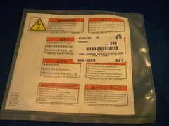 AMAT Applied Materials 0060-02044 Warning Hazardous RV Voltage Label