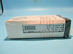 NEW KROY BLACK ON WHITE VINYL SELF-LAM WIRE MARKER 1"X .75" QTY 250 2556704