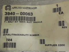 Applied Materials; 3940-00063, T-Bolt Kit 10mm Slot 14MM LG