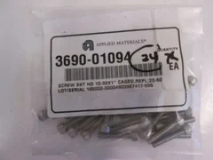 AMAT 3690-01094 SCR CAP SKT HD 10-32 x 1" Caged, REPL, Lot of 24