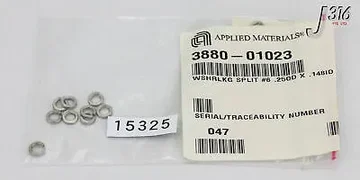 15325 APPLIED MATERIALS WSHRLKG SPLIT #6 .25OD X .148ID X .031TH NEW 3880-01023