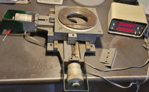 Nikon 9731 2-Axis Rotary Stage w/ 2x Boeckeler 4038 Digital Micrometers w/displa