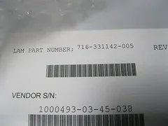 LAM 716-331142-005 REV. B RING, WIDE EDGE QUARTZREPAIR