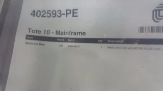 APPLIED MATERIALS 0190-00010 MAIN VACUUM JACKETED FLUID LINE