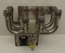 AMAT 0050-42275 Supply &amp; Return Manifold &amp; Bracket 1/2" Tube Swagelok 316 SS