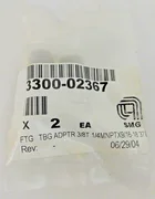 Lot of 2 SMG / AMAT Tubing Adaptor Fitting 3/8T 1/4MNPT 3300-02367