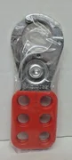 Masterlock 421 Steel Lockout Hasp Steel/Vinyl, 2 3/8'', Red AMAT 3920-01227