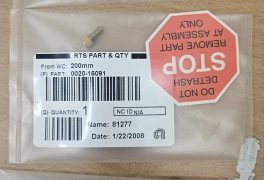 Applied Materials 0020-16091 BUTTON, REST, PEDESTAL, TIN COATED AMAT (M)