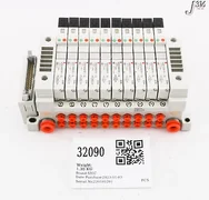 32090 SMC 10-SLOT PNEUMATIC MANIFOLD, AMAT 4060-00633 US17276