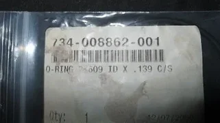 LAM 734-008862-001 O-RING VITON 66,27X3,53; 2.609 ID X 0.139 C/S
