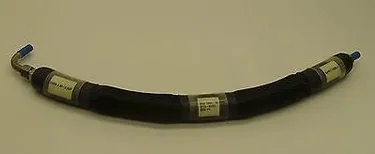 AMAT 0010-37621 Chamber A Supply Line 3/8" Braided Stainless Steel Hose 22 1/2"