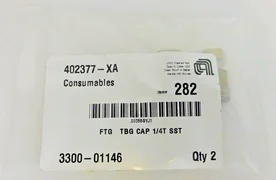 Lot of 2 Applied Materials Tube Fitting Caps 1/4T SST 3300-01146 402377-XA