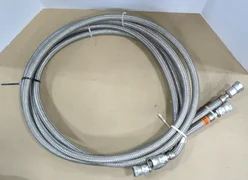 2 CTI Cryogenics Flexible Helium Line Hoses 8081271-P10 SST Braided - 3/4"x9'