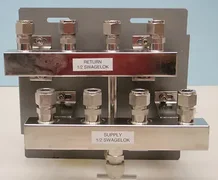 Applied Materials 0040-41728 Supply & Return Manifold 1/2" Tube Swagelok 316 SS