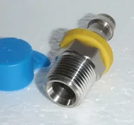 AMAT 3300-03939 Parker 30182-6-6C 3/8" FTG SS push-on hose barb X 3/8" MNPT