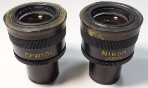 Pair of Nikon CFW10X Microscope Eyepieces