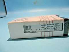 NEW KROY BLACK ON WHITE VINYL SELF-LAM WIRE MARKER 1"X6" QTY 62 2556705