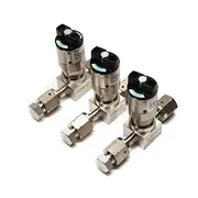 (Lot of 3) CKD Valves AMAT 3870-03348 Manual Diaphragm Valve 1/4" VCR Stainless