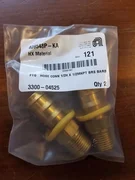 (Qty.2) AMAT 3300-04525, UM-4D Brass Straight Barbed Hose Fitting 1/2H x 12/MNPT