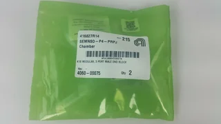Applied Materials 4060-00075 K1S MODULAR, 3 PORT MALE END BLOCK, LOT OF 2