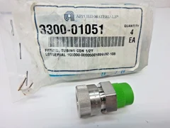 4 APPLIED MATERIALS AMAT 3300-01051 FTG TBG CONN 1/2T X 3/8 MNPT SST CAJON 