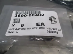 A Lot of 12 AMAT 3690-00400 SCREW CAP, SOCKET,HD, M5X10MML, HEX SOCKET TI,113217